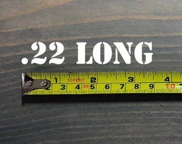 22 Long Sticker Decal 3.5" Ammo Can Box Label Ammunition Case DIE CUT XO