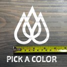 Travis Rice Sticker 3.5" Decal Quicksilver Lib Tech WHITE Snowboard Bindings Union White XO
