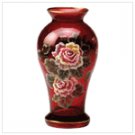 Hand-Panited Ruby Vase