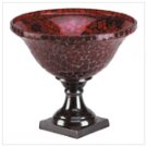 Red mosaic Mosaic Footed Compote
