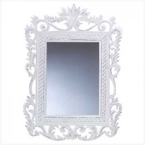 Genteel white mirror