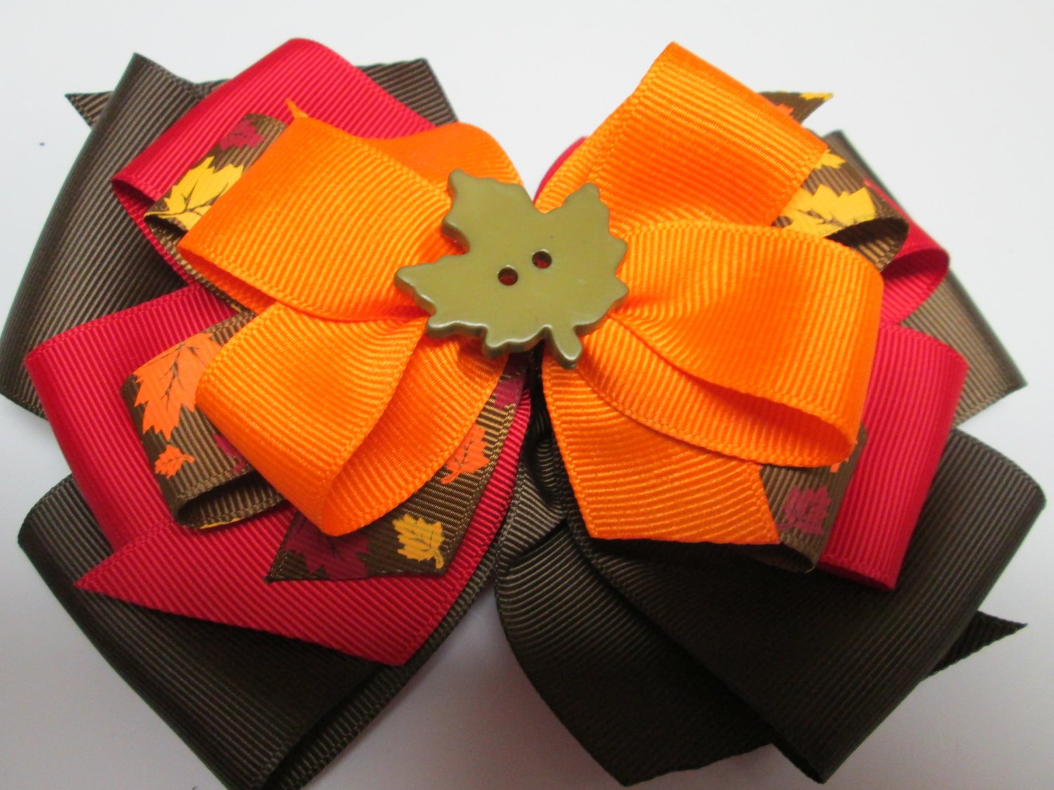 Fall Colors Stacked Hair Bow (Item no. 00035)