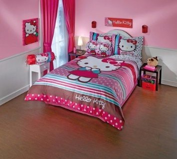 Hello kitty duvet comforter and sheet set full size