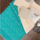 Reversible embroidery blanket queen/king