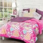 Reversible hearts blanket twin