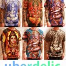 ॐ INDIAN GOD T SHIRT ॐ GANESH M L psychedelic hippy boho SHIVA psy hindu  UKSLR