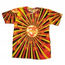 ॐ Om T SHIRT ॐ RED YELLOW BLACK aum ohm tee indian hindu psy ONE SIZE M/L UKSELR