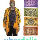 ॐ INDIAN SCARF SHAWL ॐ Cotton printed 110x140cm hippy wrap wall hanging UKSELR ॐ