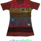 ॐ Handmade Nepalese Womens T SHIRT ॐ  hippy boho NEPAL UKSLR M L XL all sizes ॐ