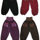 ॐ Hippy Trousers ॐ Pants Baggy cordroy Indian ONE SIZE Medium UKSL yoga flower ॐ