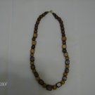 Chocolate and Caramel Wooden Necklace