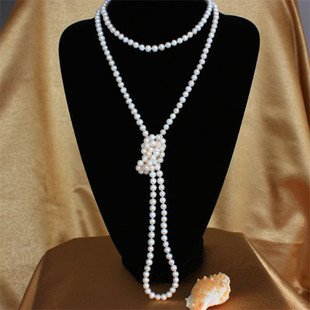 Authentic Pearl Long Statement Sweater Great Gatsby Classic Versatile Necklace