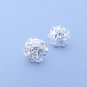 Silver Rose Flower Stud Earrings -simple, everyday, delicate jewelry