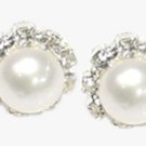 Aubrey Hepburn Authentic Real Pearl Great Gatsby Hollywood Swarovski Earrings Studs