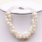 White Authentic Real Snake Pearl Great Gatsby Hollywood Bracelet