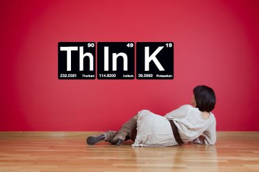Th In K - Think Periodic Table of Elements Vinyl Wall Decals
