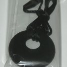 BLACK Baby teething necklace with silicone pendant