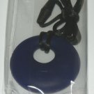 NAVY BLUE Baby teething necklace with silicone pendant