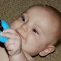 PURPLE Baby teething necklace with silicone pendant
