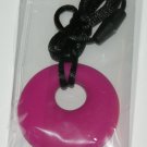 HOT PINK Baby teething necklace with silicone pendant