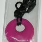 HOT PINK Baby teething necklace with silicone pendant
