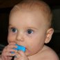 HOT PINK Baby teething necklace with silicone pendant