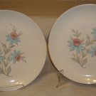 2 VINTAGE CANONSBURG STEUBENVILLE POTTERY FAIRLANE 10" DINNER PLATES
