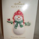 2007 HALLMARK WELCOME FRIENDS SNOWMAN CHRISTMAS ORNAMENT
