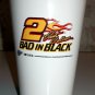 RUSTY WALLACE MILLER LITE CERAMIC PINT GLASS #2 BAD IN BLACK M WARE