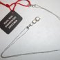 Sterling Silver Necklace with 3 Swarovski Zirconia 18" Chain New