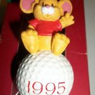 Golf Ball CHRISTMAS Ornament Tee Off Mouse AMERICAN GREETINGS 1995