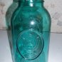 Ball Ideal Quart Jar Blue Glass Bicentennial Eagle Emblem 1776 - 1976