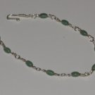 Bracelet of Semiprecious Gemstone Ovals on Handcrafted links  BLSP2