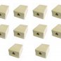 10 Pieces of RJ11 Surface Wall Mount Telephone Jack Single 6P4C - 100% New!