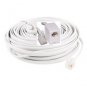 20 Feet RJ11 Modular Telephone Extension Cable Straight White 6P4C - 100% New!