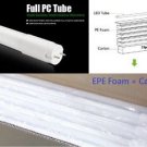 LOT of 25 Pieces LED T8 Tube 18W 1900lm 3000K AC100-277V Single End Power Input