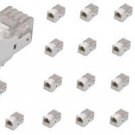 20 Pieces of Cat5e Toolless Network Keystone Jack Outlet 8P8C - 100% New!