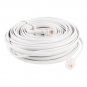 60 Feet RJ11 Modular Telephone Cable Straight White 6P4C - 100% New!