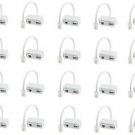 20 Pieces of RJ11 Male 10cm Cable to RJ11 + BT Female Splitter 6P4C - 100% New!