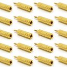 20 Pieces of 3.5mm Male to 6.3mm Female Stereo Gold Jack Adapter - 100% New!