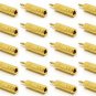 20 Pieces of 3.5mm Male to 6.3mm Female Stereo Gold Jack Adapter - 100% New!