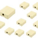 10 Pieces of RJ11 Surface Wall Mount Telephone Jack Single 6P2C - 100% New!
