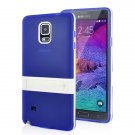 Smooth TPU Protective Back Case Cover with Stand for Samsung Galaxy Note 4 - TRANSPARENT BLUE