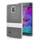 Smooth TPU Protective Back Case Cover with Stand for Samsung Galaxy Note 4 - TRANSPARENT GRAY