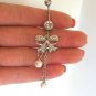 White Dangle Bow Belly Button Ring