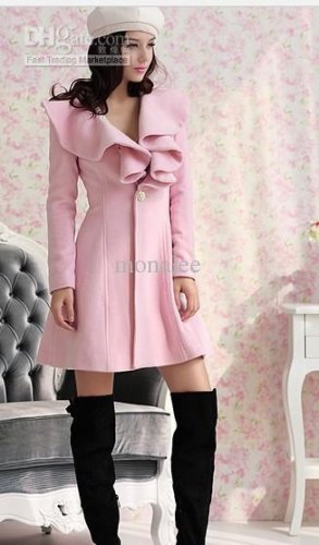 woolen middle length winter overcoat