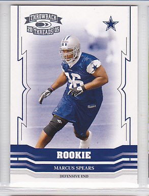 2005 Throwback Threads Marcus Spears Cowboys  /999 RC