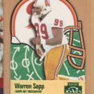 1996 Playoff Prime X's & O's Die Cut Warren Sapp Buccaneers 1996 Playoff Prime X's & O's Die Cut Warren Sapp Buccaneers