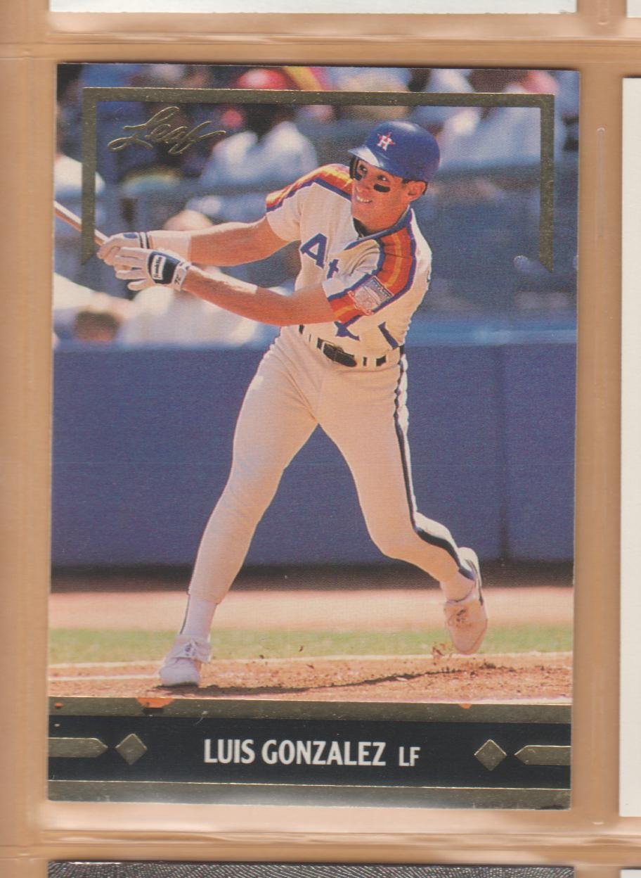1991 Leaf Gold Leaf Rookie Luis Gonzalez Astros RC