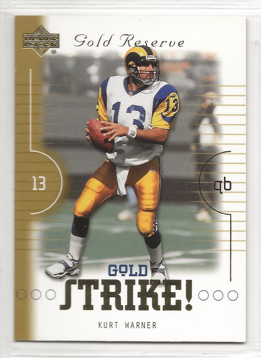 2000 UD Gold Reserve Gold Strike Kurt Warner Rams
